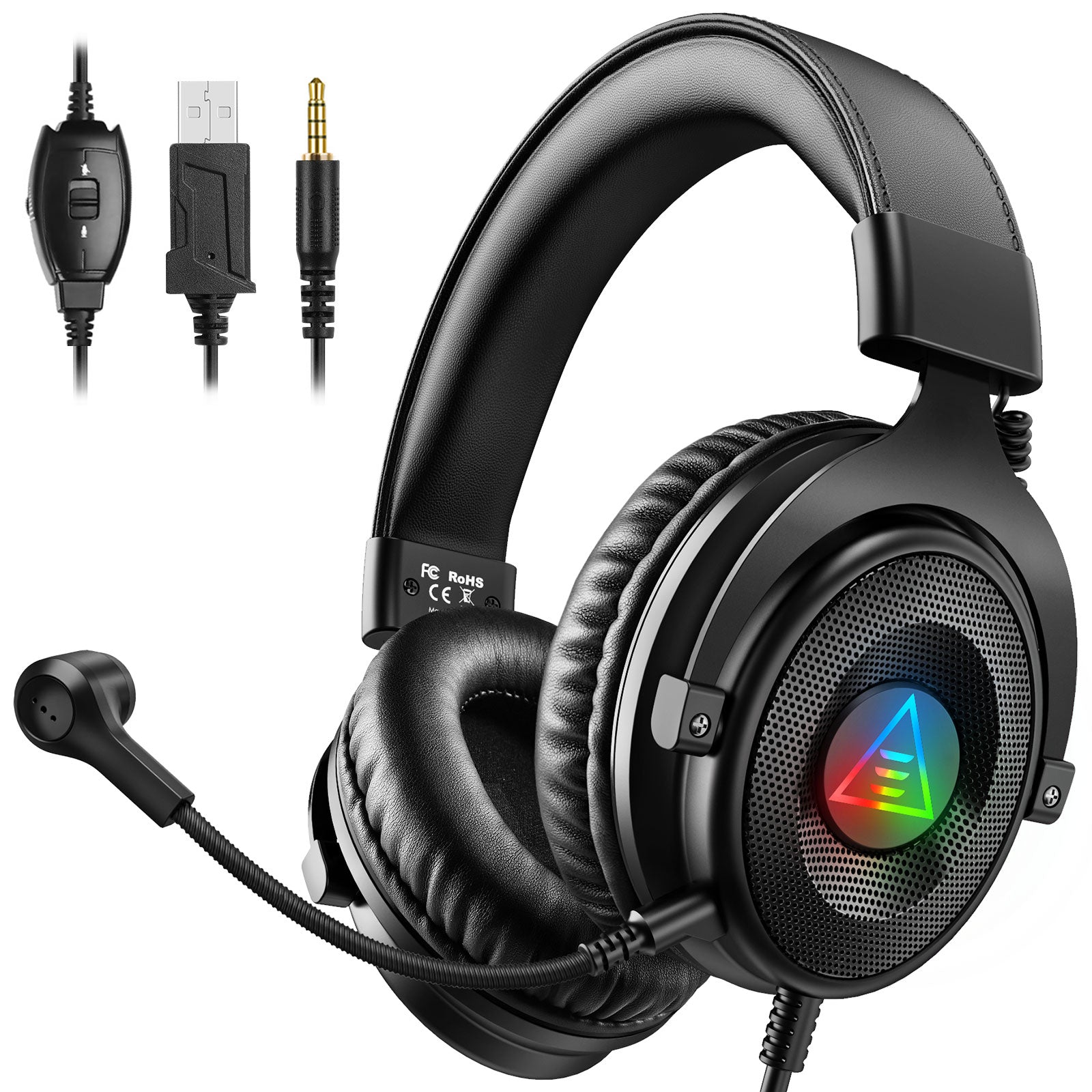 E900DL Wired Stereo Gaming Headset-Over Ear Headphones