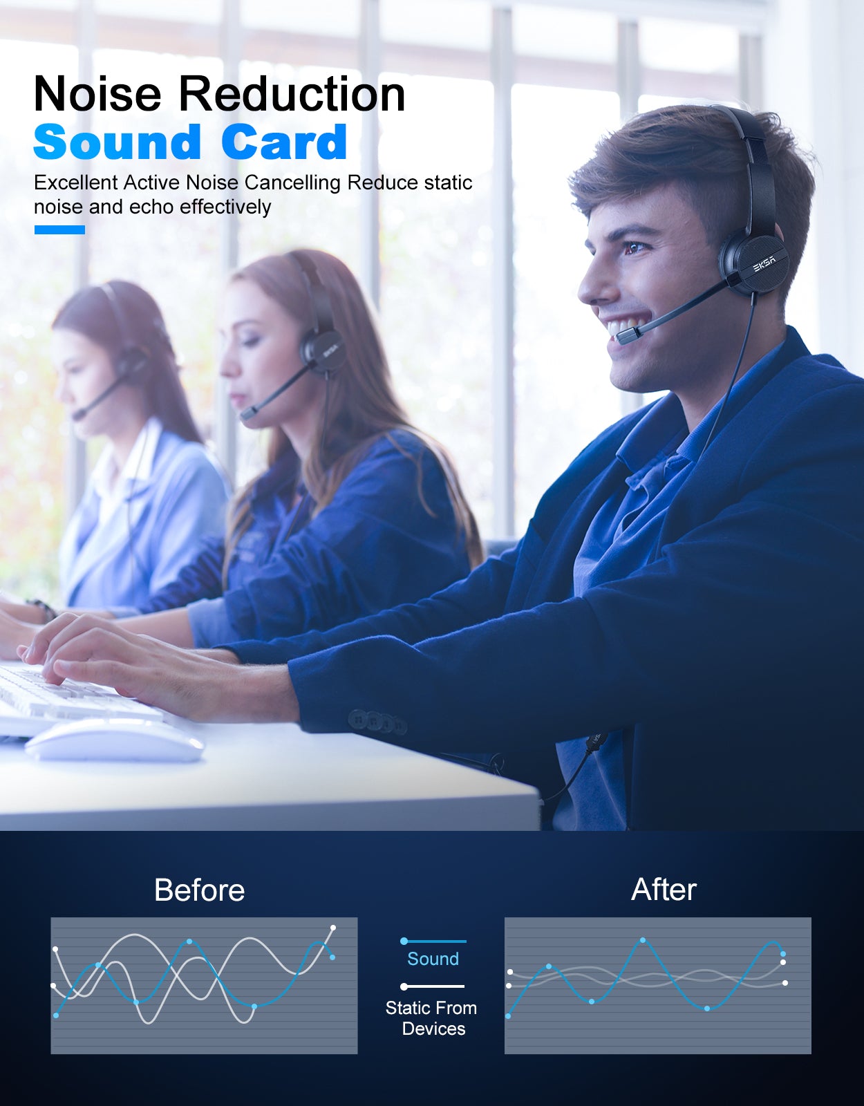 EKSAtelecom H12E Environmental Noise Cancelling Headset