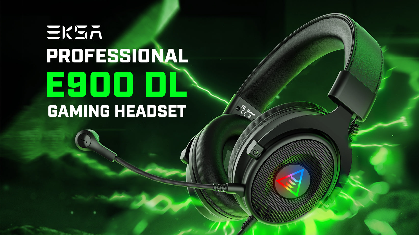 E900DL Wired Stereo Gaming Headset-Over Ear Headphones