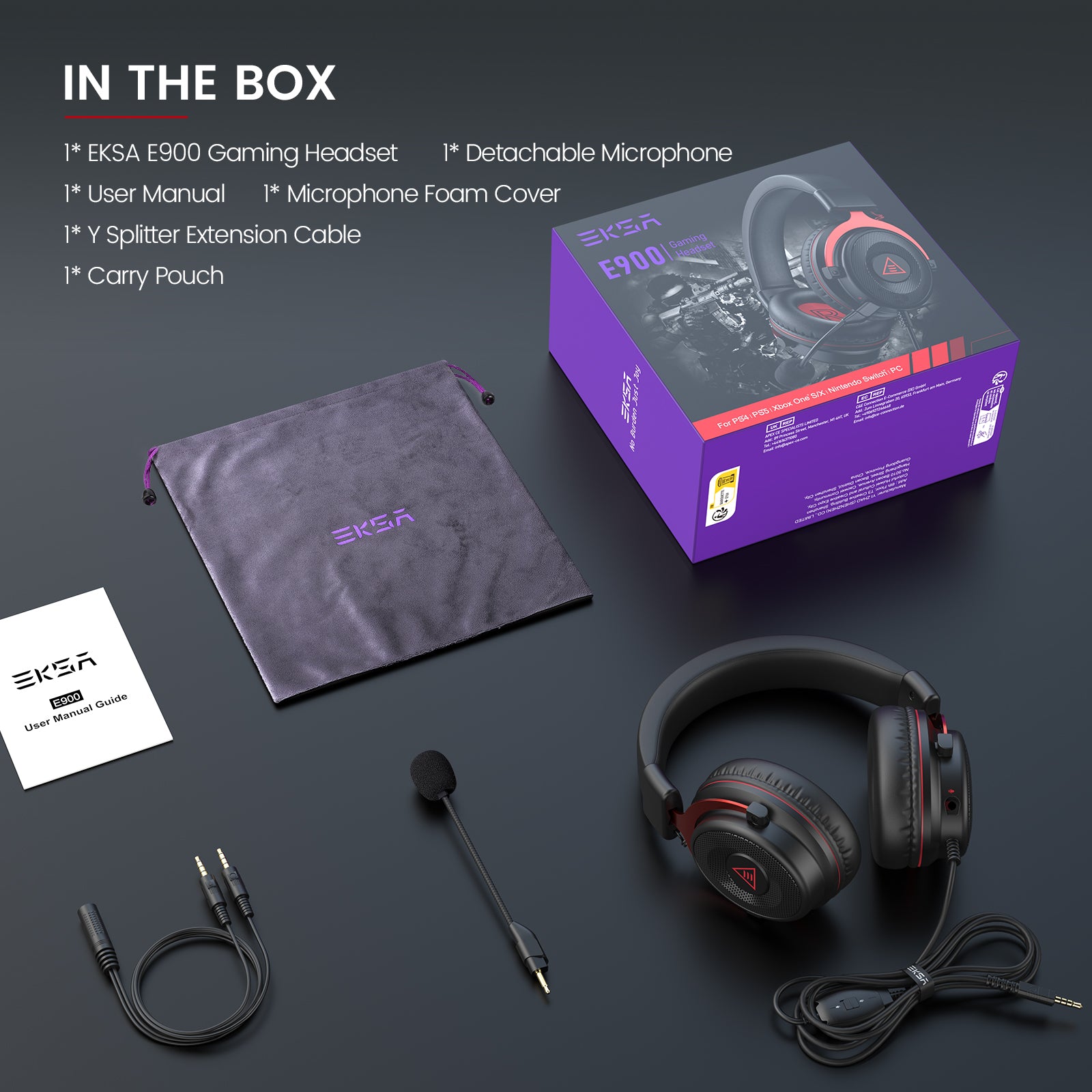 EKSA E900 7.1 Surround sound Gaming Headset - Upgraded version.
