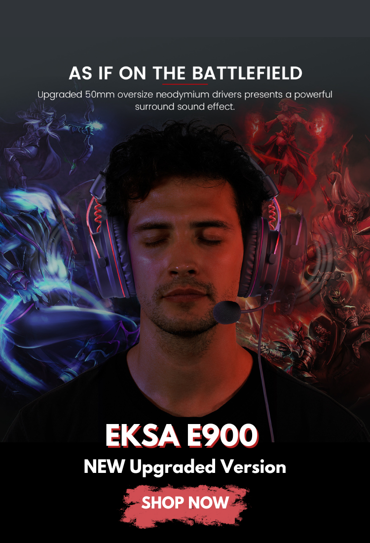 EKSA E900 7.1 Surround sound Gaming Headset - Upgraded version.